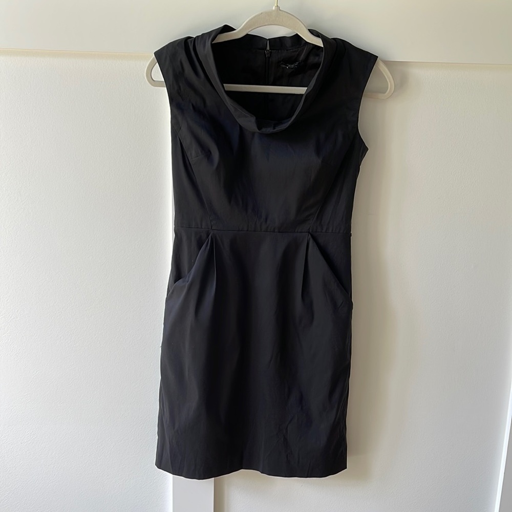 🎉HPx2🎉 Ann Taylor Cotton Blend Black Dress 0P